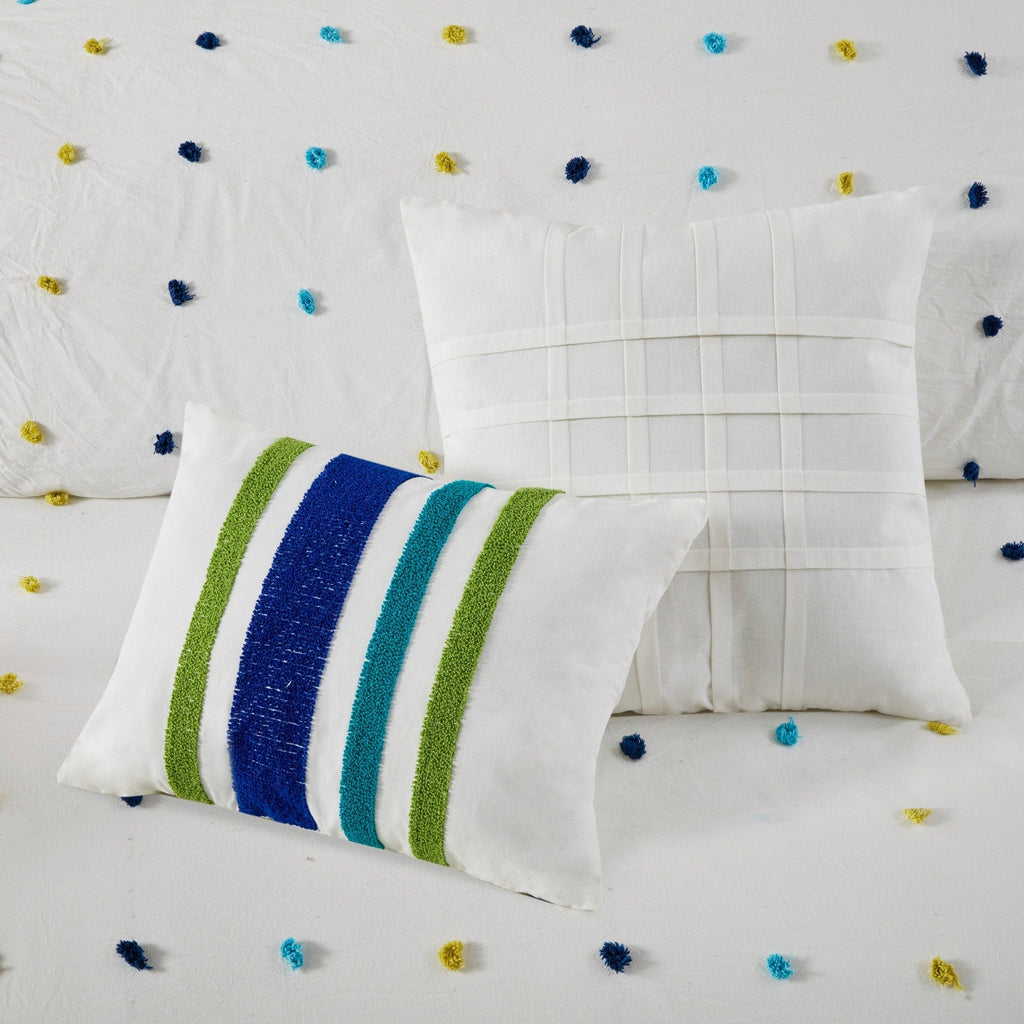 Parure de lit Ensley en coton jacquard à pompons par Intelligent Design Kids