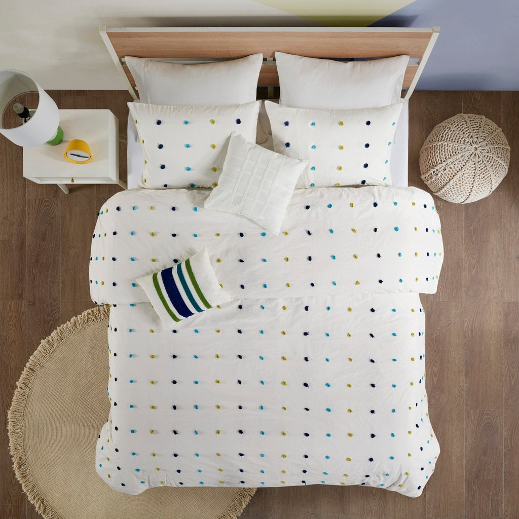 Parure de lit Ensley en coton jacquard à pompons par Intelligent Design Kids