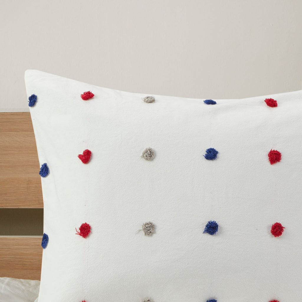 Parure de lit Ensley en coton jacquard à pompons par Intelligent Design Kids