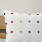 Parure de lit Ensley en coton jacquard à pompons par Intelligent Design Kids