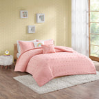 Parure de lit Ensley en coton jacquard à pompons par Intelligent Design Kids