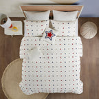Parure de lit Ensley en coton jacquard à pompons par Intelligent Design Kids