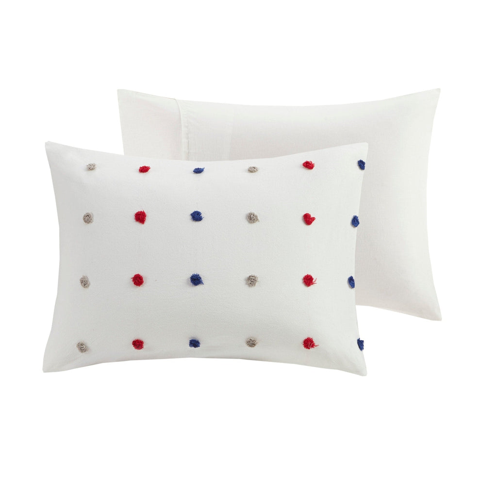 Parure de lit Ensley en coton jacquard à pompons par Intelligent Design Kids