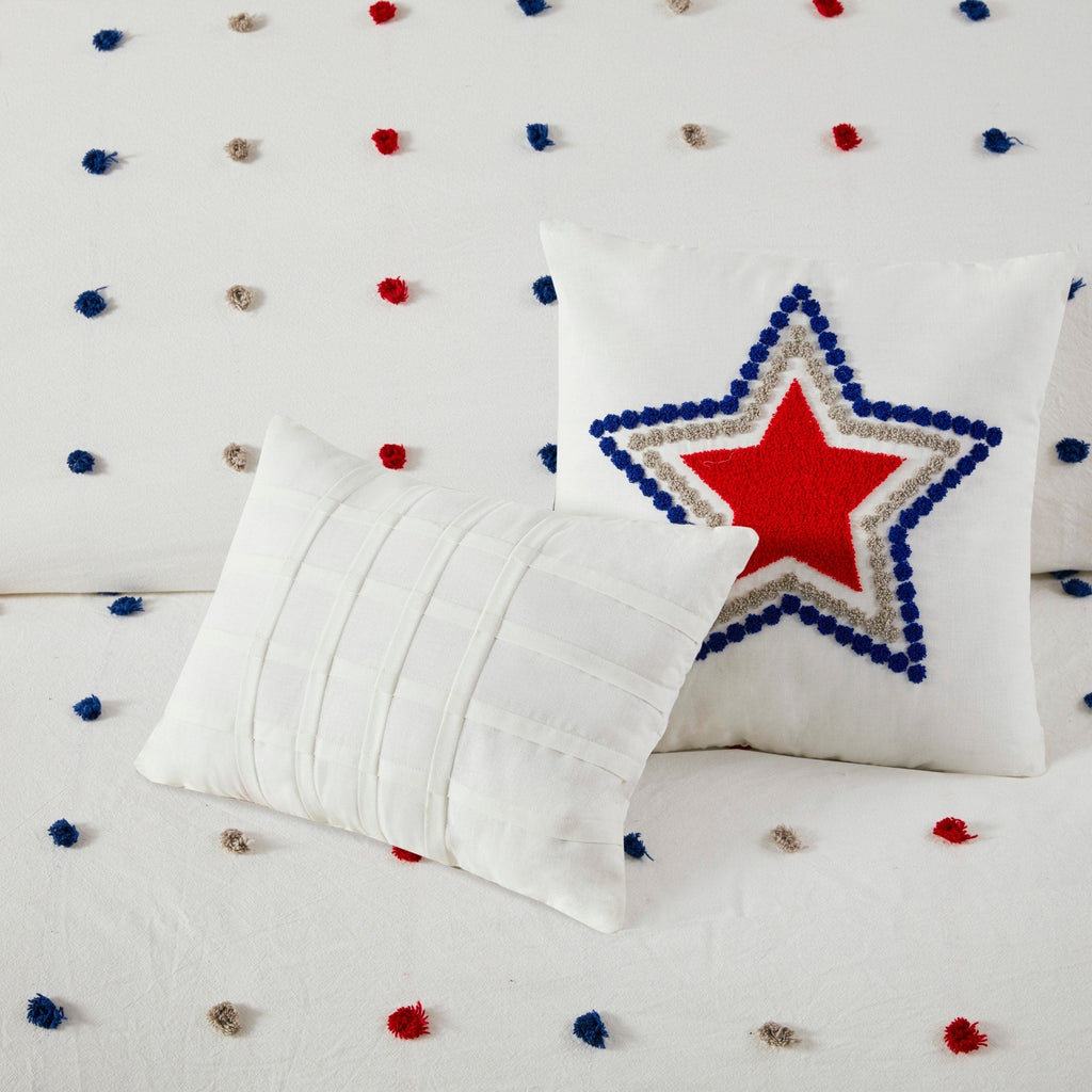 Parure de lit Ensley en coton jacquard à pompons par Intelligent Design Kids