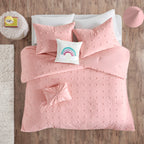 Parure de lit Ensley en coton jacquard à pompons par Intelligent Design Kids