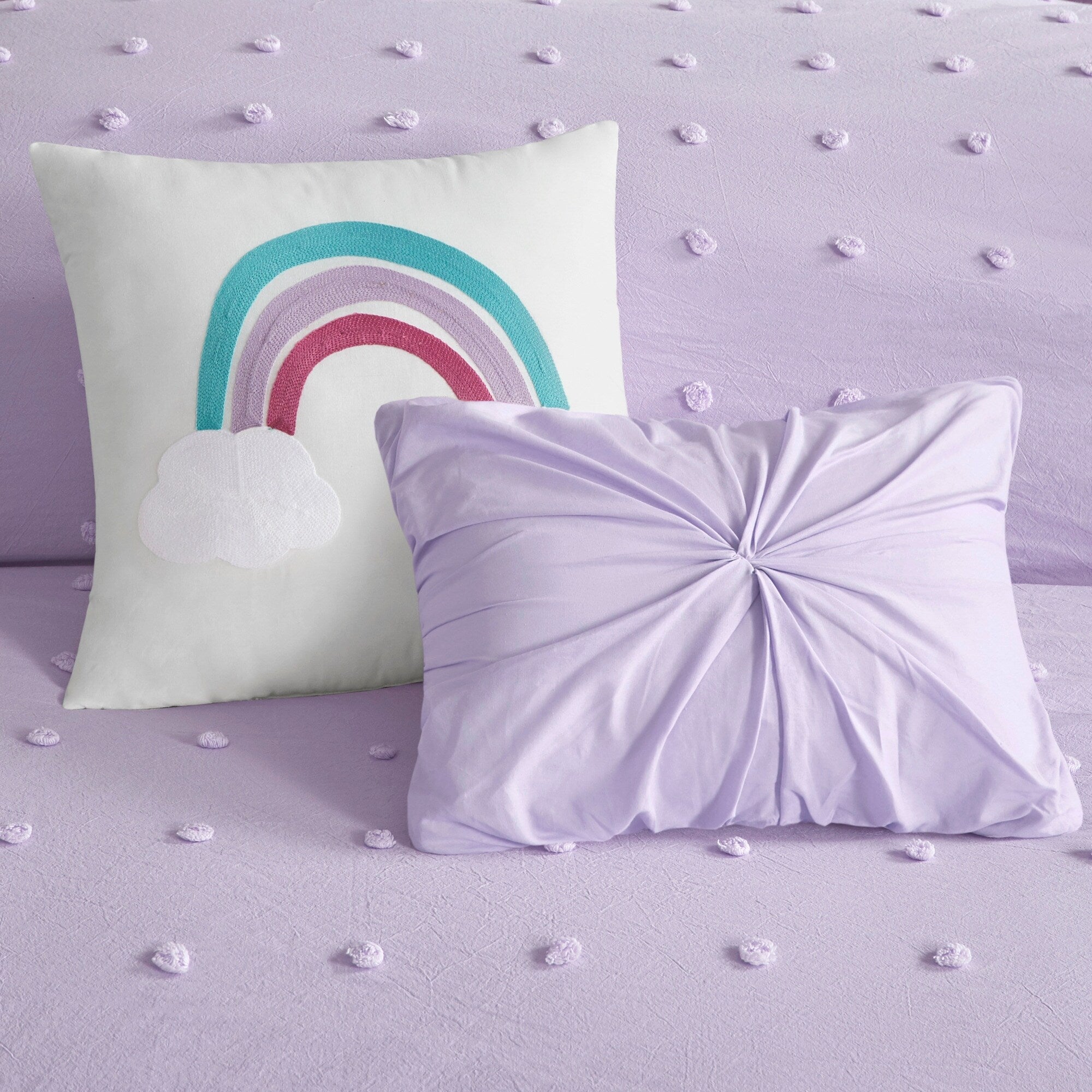 Parure de lit Ensley en coton jacquard à pompons par Intelligent Design Kids