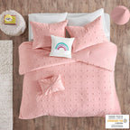 Parure de lit Ensley en coton jacquard à pompons par Intelligent Design Kids