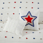 Parure de lit en jacquard de coton à pompons Ensley pour enfants au design intelligent avec coussins décoratifs