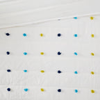 Parure de lit en jacquard de coton à pompons Ensley pour enfants au design intelligent avec coussins décoratifs