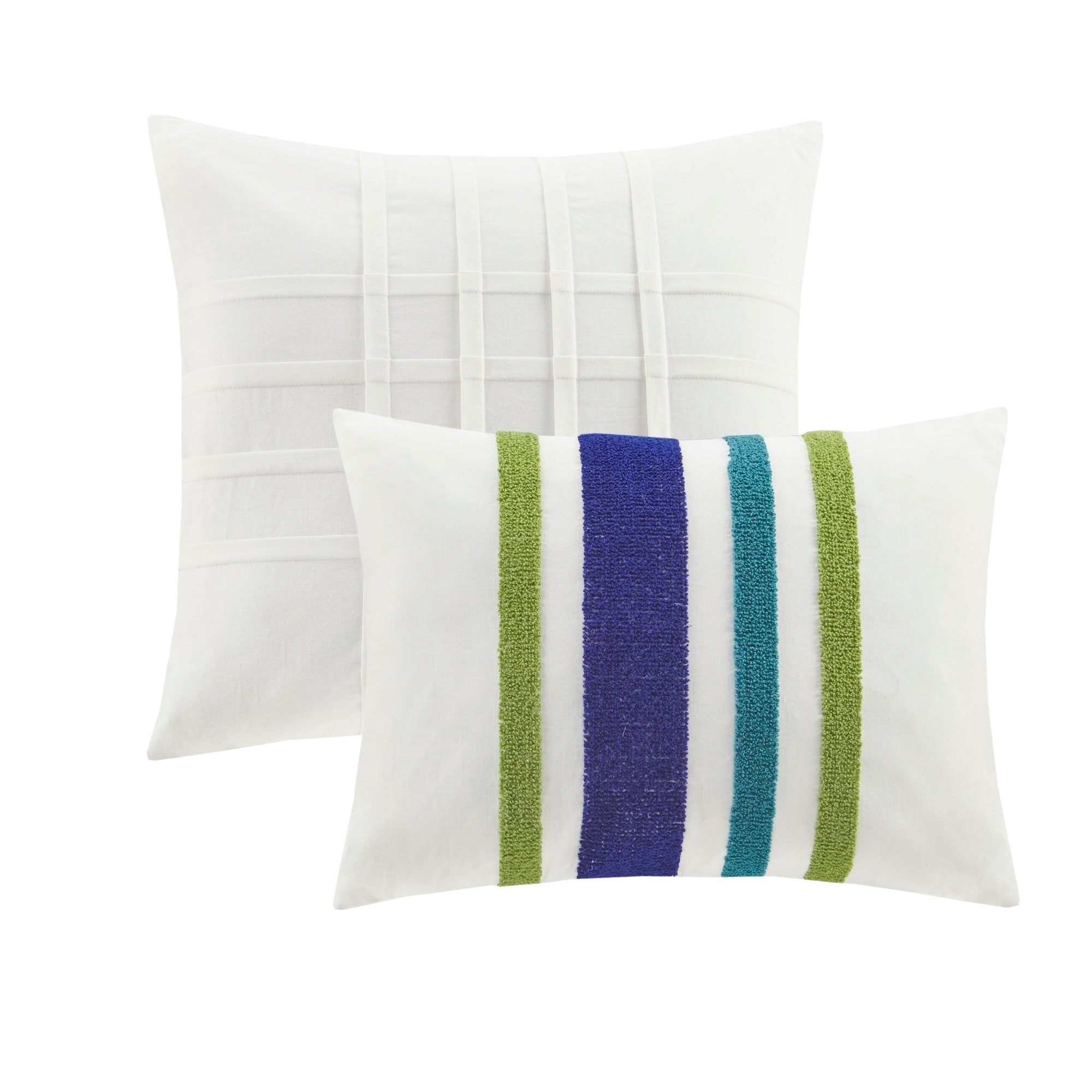 Parure de lit en jacquard de coton à pompons Ensley pour enfants au design intelligent avec coussins décoratifs