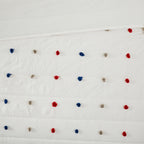 Parure de lit en jacquard de coton à pompons Ensley pour enfants au design intelligent avec coussins décoratifs
