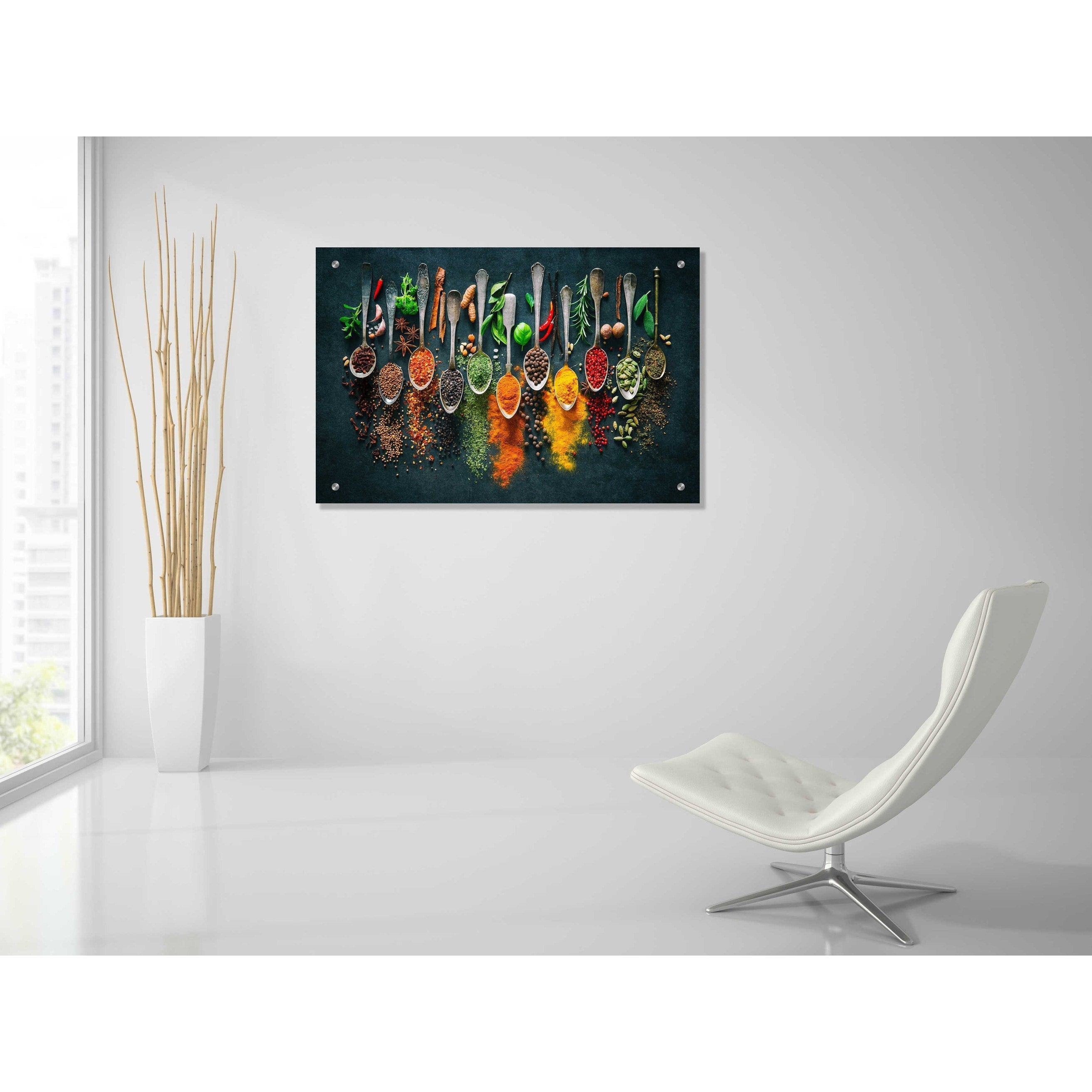 Epic Art « Épices colorées », œuvre d'art murale en verre acrylique