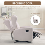 Fauteuil inclinable à bascule ergonomique pivotant à 360° en tissu avec support lombaire