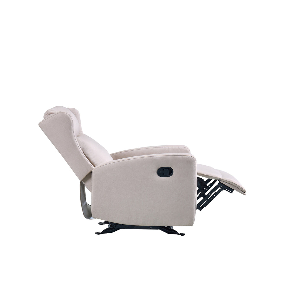 Fauteuil inclinable à bascule ergonomique pivotant à 360° en tissu avec support lombaire