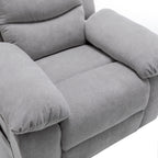 Fauteuil inclinable électrique ergonomique en velours avec massage par vibration à 8 points, chauffage et poche latérale