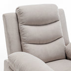 Fauteuil inclinable électrique ergonomique en velours avec massage par vibration à 8 points, chauffage et poche latérale