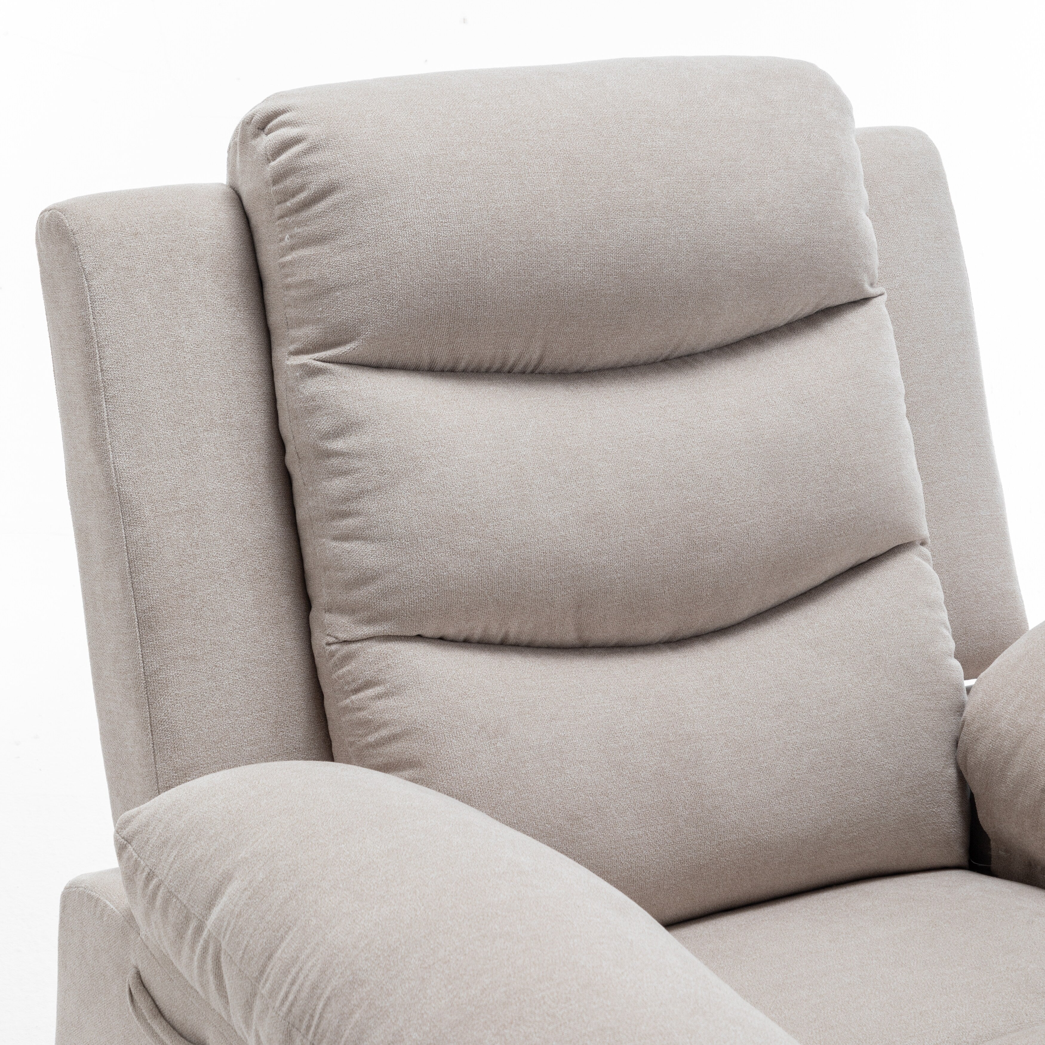 Fauteuil inclinable électrique ergonomique en velours avec massage par vibration à 8 points, chauffage et poche latérale