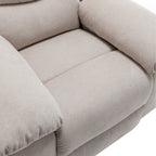 Fauteuil inclinable électrique ergonomique en velours avec massage par vibration à 8 points, chauffage et poche latérale