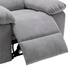 Fauteuil inclinable électrique ergonomique en velours avec massage par vibration à 8 points, chauffage et poche latérale