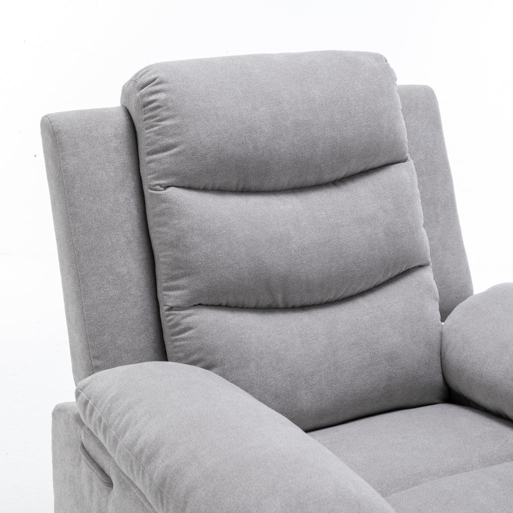 Fauteuil inclinable électrique ergonomique en velours avec massage par vibration à 8 points, chauffage et poche latérale