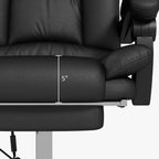 Fauteuil de bureau ergonomique, fauteuil de massage inclinable, fauteuil de bureau d'ordinateur avec chauffage lombaire et repose-pieds extensible