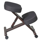 Chaise ergonomique à roulettes en bois et mousse à mémoire de forme