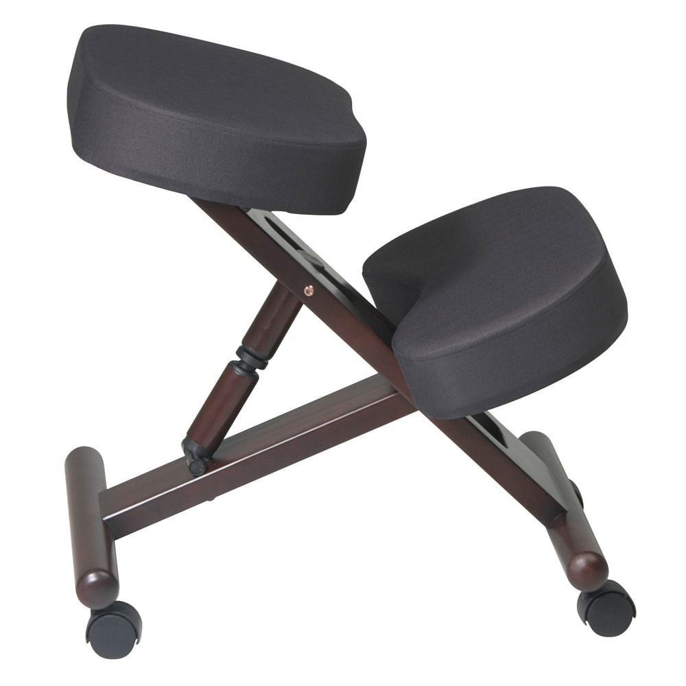 Chaise ergonomique à roulettes en bois et mousse à mémoire de forme