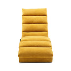 Chaise longue de massage ergonomique en lin, inclinable, capitonnée et rembourrée, avec télécommande et 5 modes de vibration