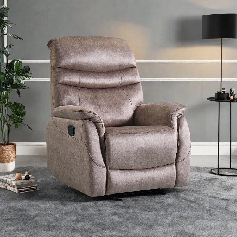 Fauteuil à bascule manuel ergonomique, fauteuil inclinable réglable moderne, dossier haut, canapé simple, siège rembourré