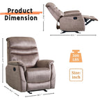 Fauteuil à bascule manuel ergonomique, fauteuil inclinable réglable moderne, dossier haut, canapé simple, siège rembourré