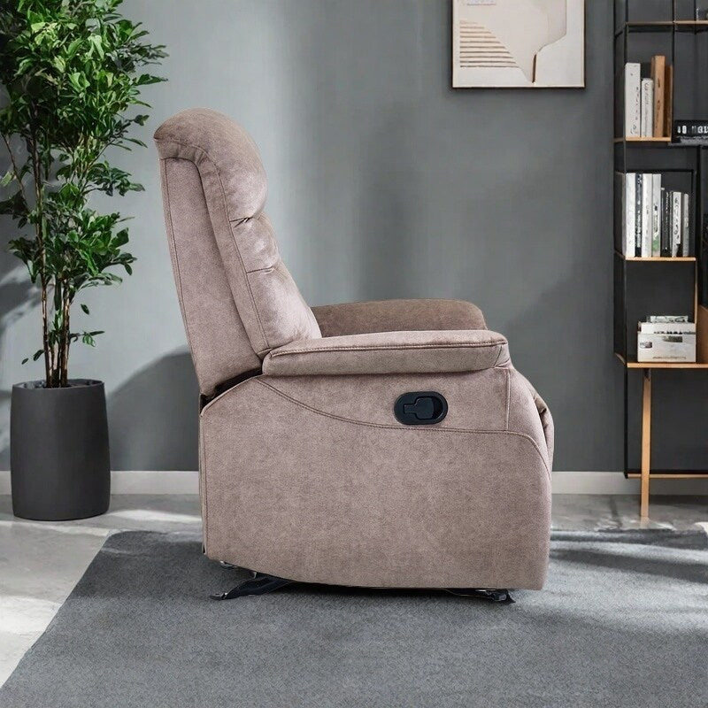 Fauteuil à bascule manuel ergonomique, fauteuil inclinable réglable moderne, dossier haut, canapé simple, siège rembourré