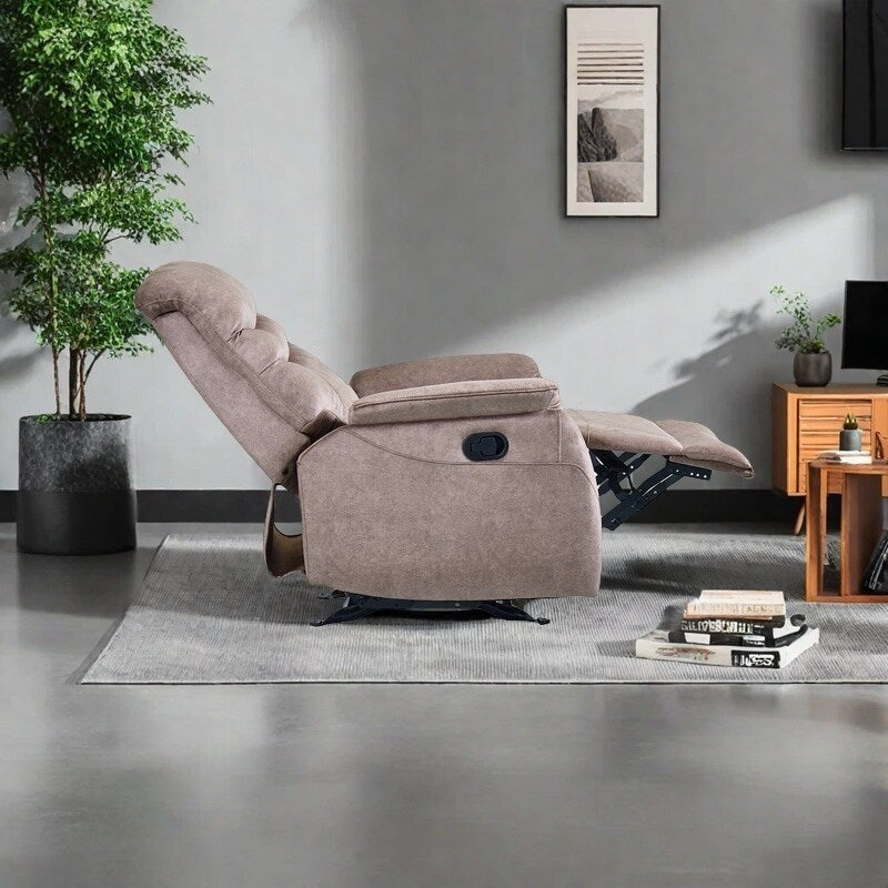 Fauteuil à bascule manuel ergonomique, fauteuil inclinable réglable moderne, dossier haut, canapé simple, siège rembourré