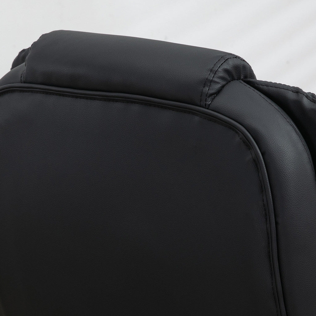 Fauteuil de bureau ergonomique et massant, inclinable et réglable à dossier haut, avec accoudoirs rembourrés et chauffage lombaire