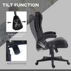 Fauteuil de bureau ergonomique à vibrations et massage, dossier réglable, inclinable, avec 6 points de massage et chauffage lombaire