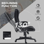Fauteuil de bureau ergonomique à vibrations et massage, dossier réglable, inclinable, avec 6 points de massage et chauffage lombaire