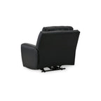 Fauteuil inclinable électrique Erine, appui-tête réglable, similicuir noir