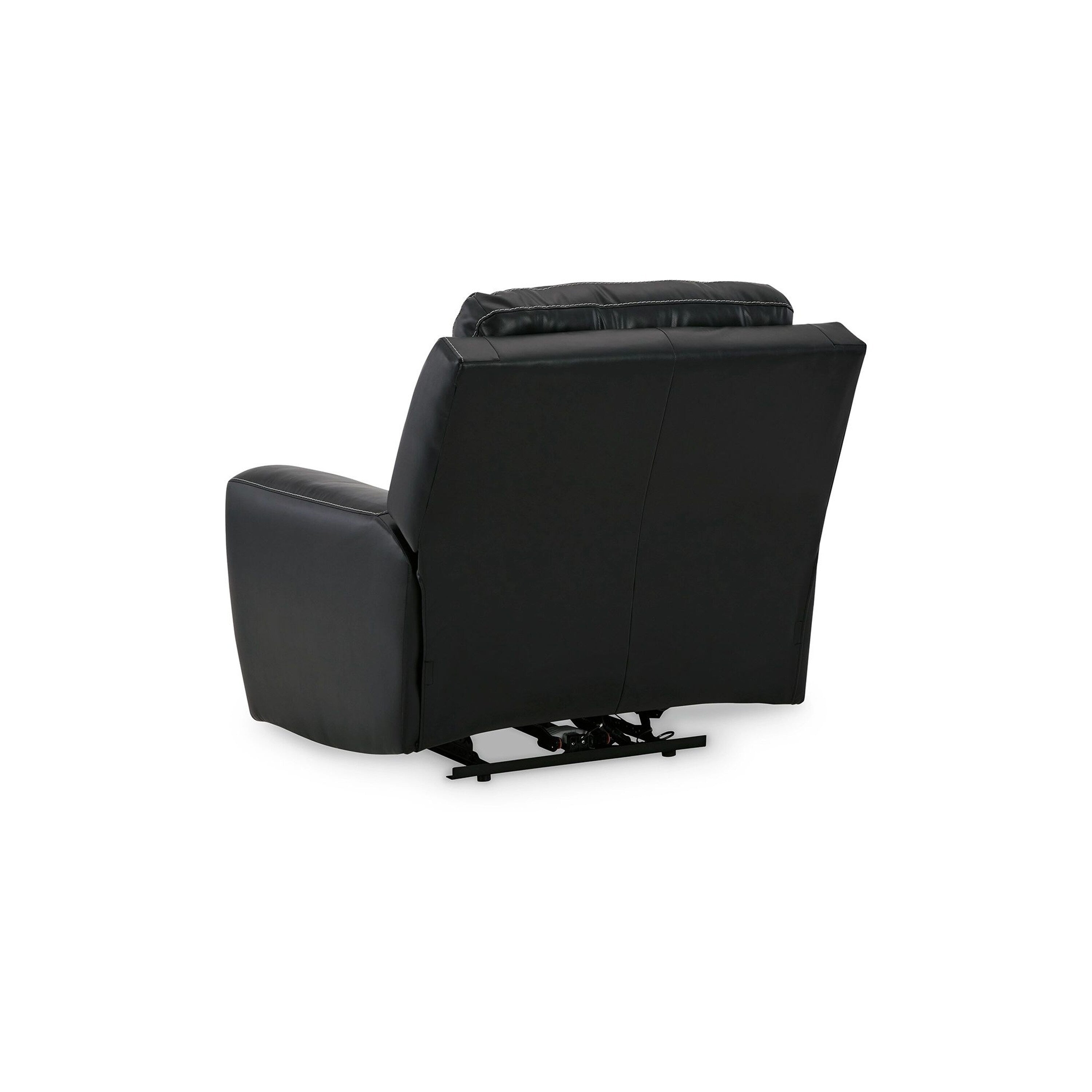 Fauteuil inclinable électrique Erine, appui-tête réglable, similicuir noir