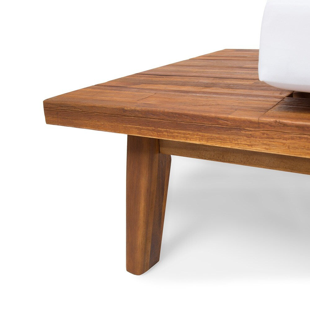 Canapé minimaliste en bois et tissu Eulah de Christopher Knight Home, côté gauche