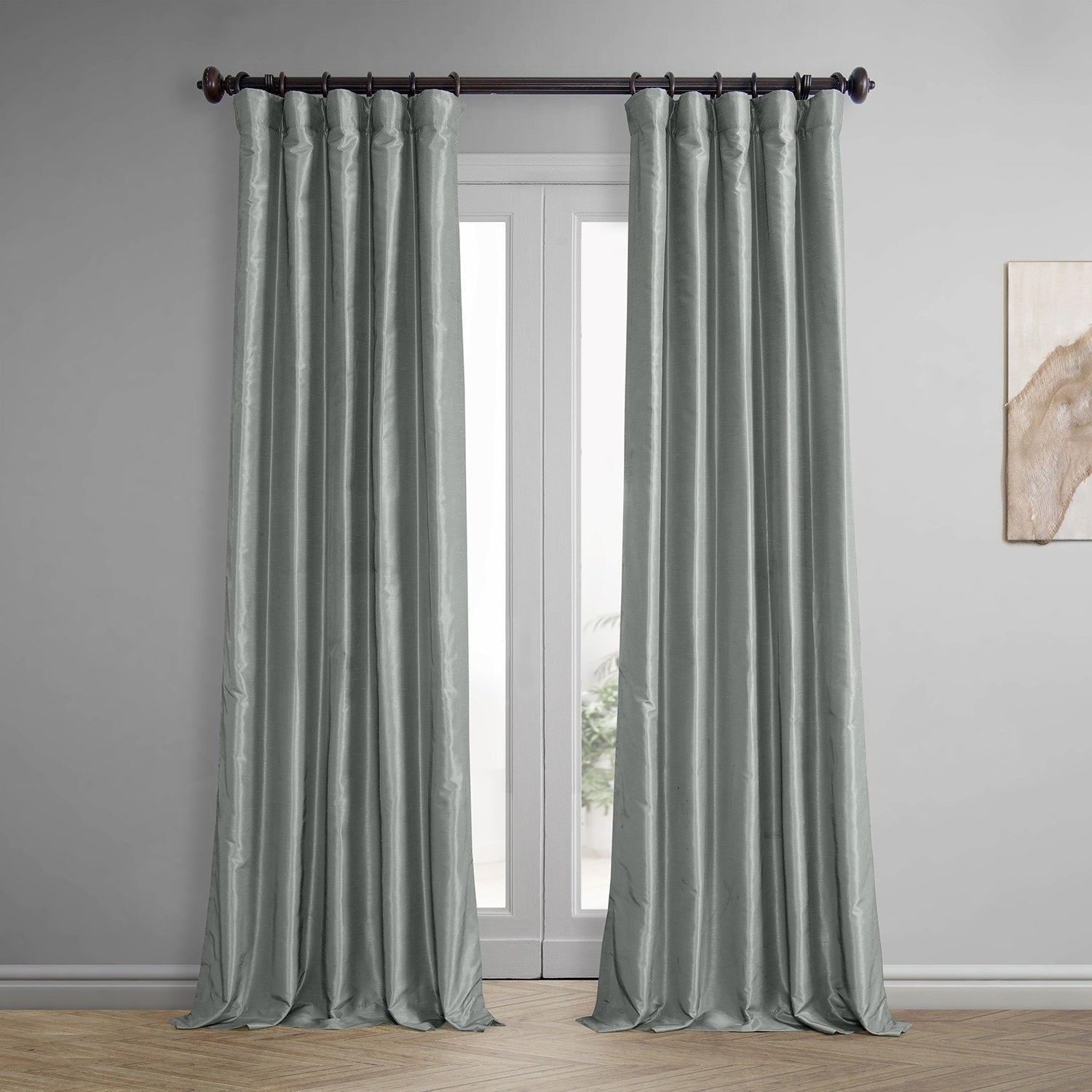 Rideaux occultants thermiques texturés en fausse soie Dupioni Exclusive Fabrics (1 panneau)