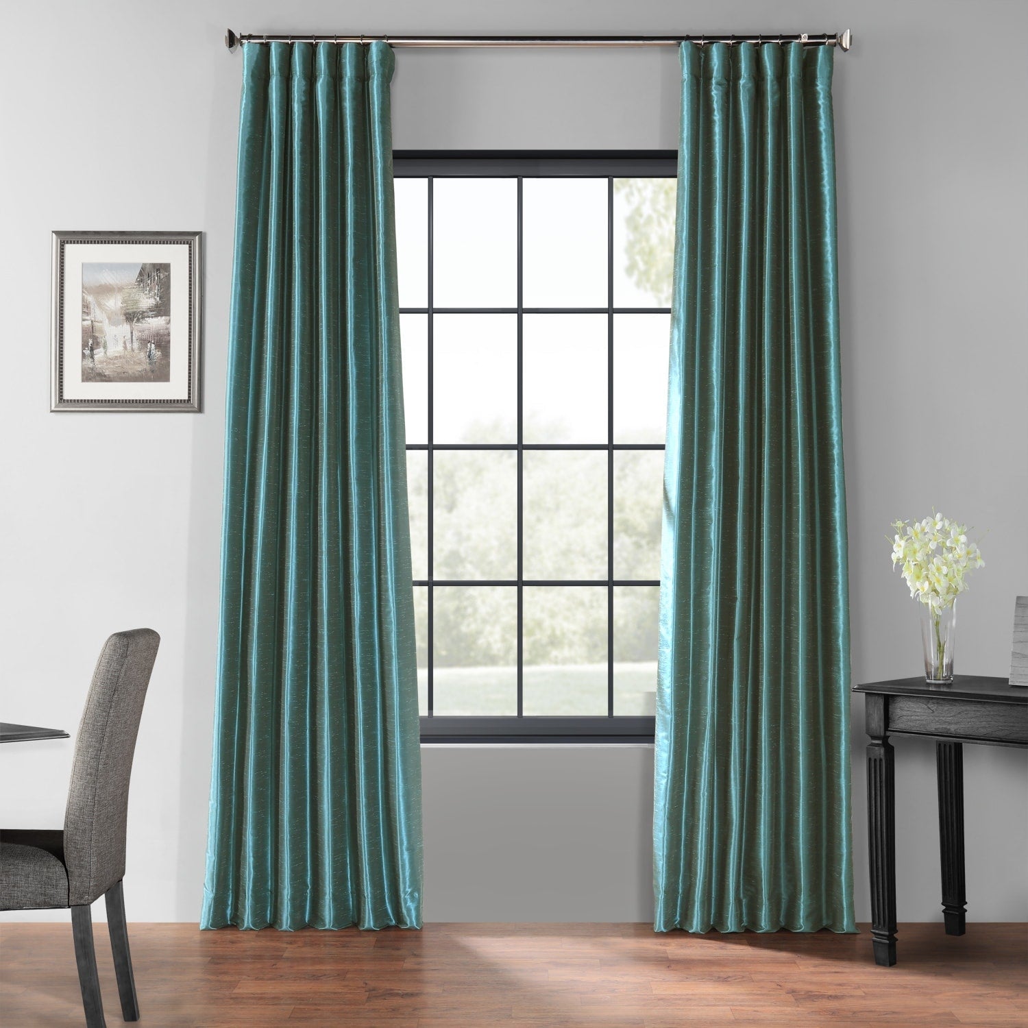 Rideaux occultants thermiques texturés en fausse soie Dupioni Exclusive Fabrics (1 panneau)