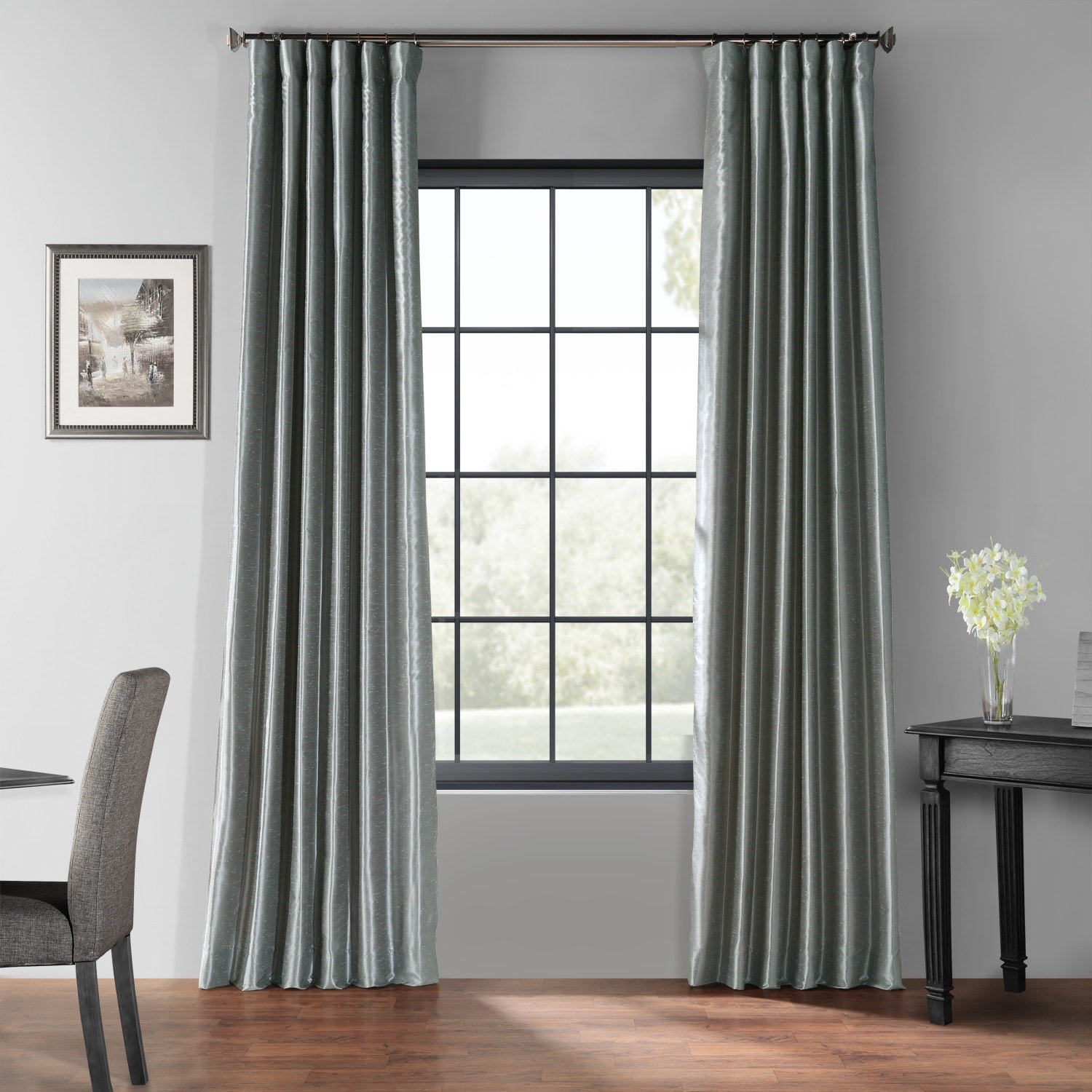 Rideaux occultants thermiques texturés en fausse soie Dupioni Exclusive Fabrics (1 panneau)
