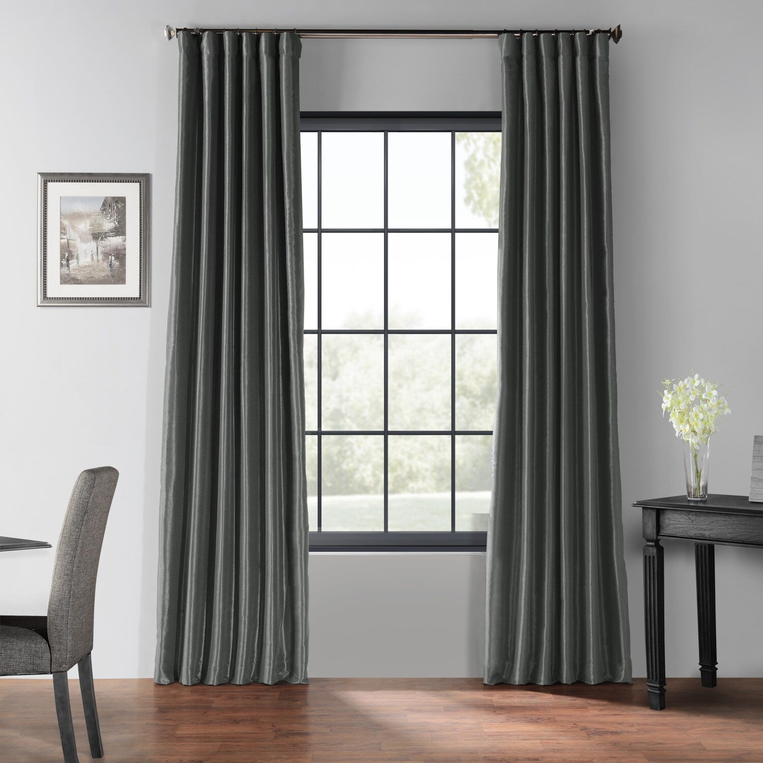 Rideaux occultants thermiques texturés en fausse soie Dupioni Exclusive Fabrics (1 panneau)
