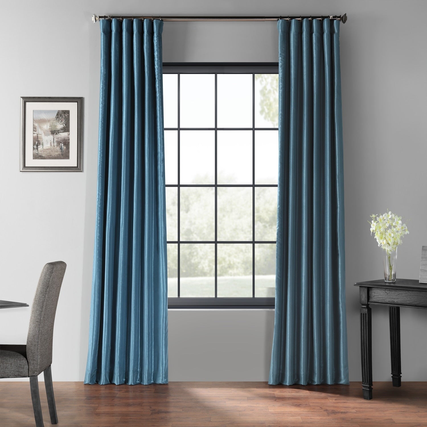 Rideaux occultants thermiques texturés en fausse soie Dupioni Exclusive Fabrics (1 panneau)