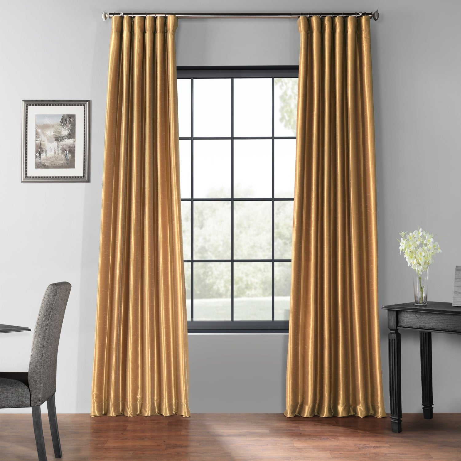 Rideaux occultants thermiques texturés en fausse soie Dupioni Exclusive Fabrics (1 panneau)