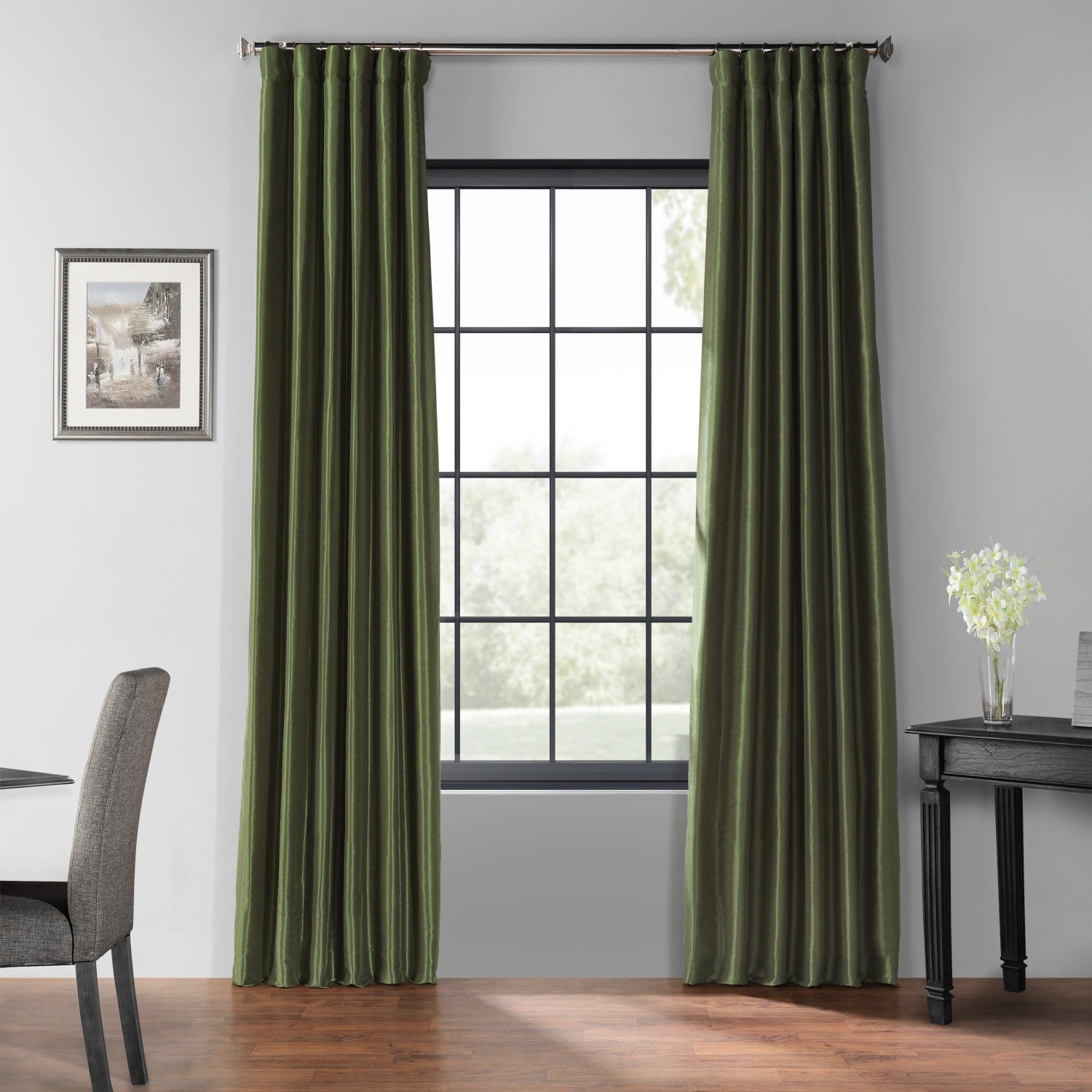 Rideaux occultants thermiques texturés en fausse soie Dupioni Exclusive Fabrics (1 panneau)