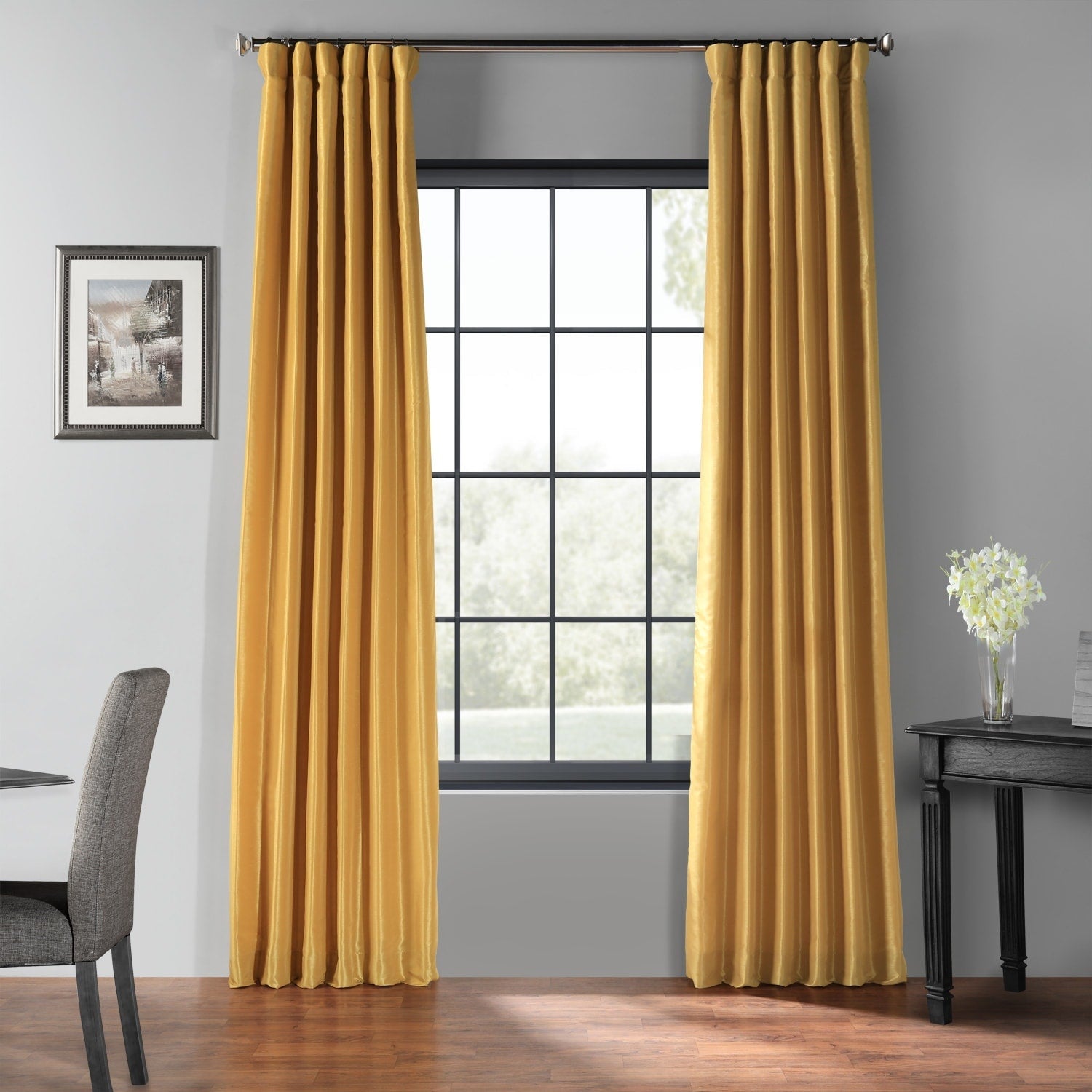 Rideaux occultants thermiques texturés en fausse soie Dupioni Exclusive Fabrics (1 panneau)