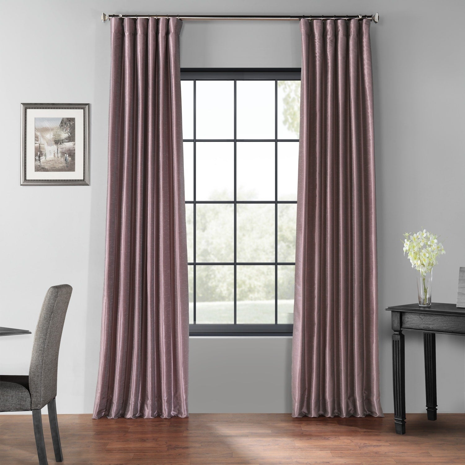 Rideaux occultants thermiques texturés en fausse soie Dupioni Exclusive Fabrics (1 panneau)