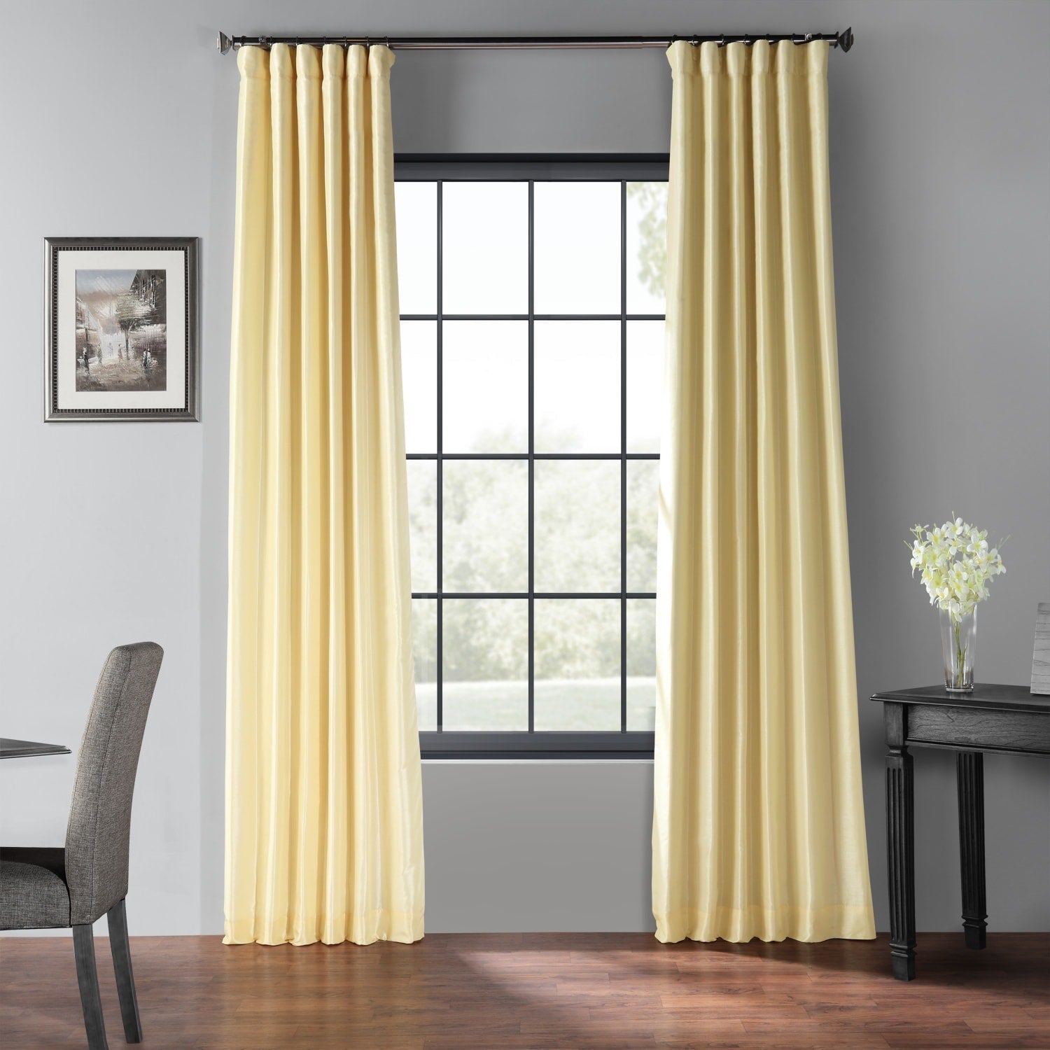 Rideaux occultants thermiques texturés en fausse soie Dupioni Exclusive Fabrics (1 panneau)