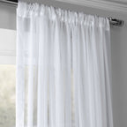 Rideau en voile blanc extra large de tissus exclusifs (1 panneau)