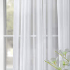 Rideau en voile blanc extra large de tissus exclusifs (1 panneau)